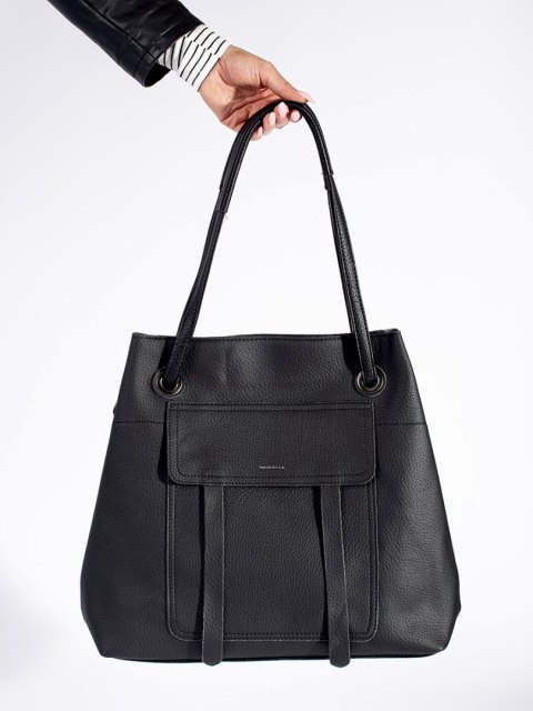 Czarna torebka shopper - one size