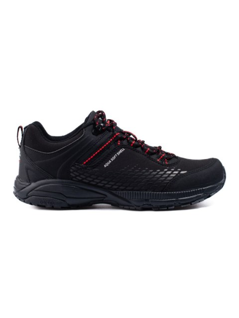 Buty trekkingowe męskie na grubej podeszwie DK czarno czerowne Aqua Softshell - 44 Buty trekkingowe męskie na grubej podeszwie DK czarno czerowne Aqua Softshell - 44