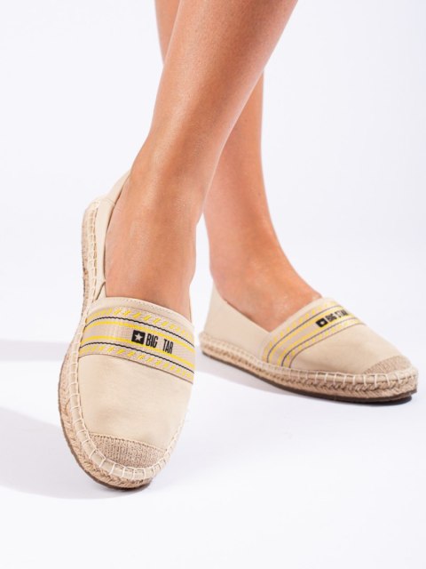 Beżowe damskie espadryle BIG STAR LL274895 - 36 Beżowe damskie espadryle BIG STAR LL274895 - 36