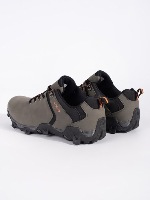 Szare męskie buty trekkingowe przed kostkę - 44 Szare męskie buty trekkingowe przed kostkę - 44