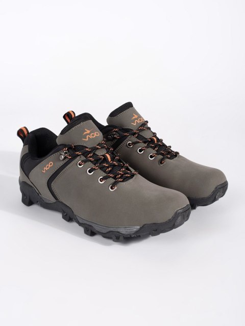 Szare męskie buty trekkingowe przed kostkę - 45 Szare męskie buty trekkingowe przed kostkę - 45