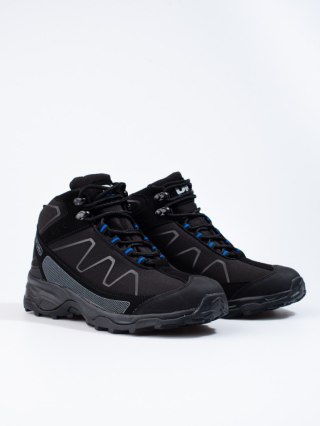 Wysokie sznurowane buty trekkingowe męskie DK czarno-niebieskie - 45