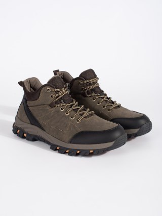 Brązowe męskie buty trekkingowe-trapery - 40