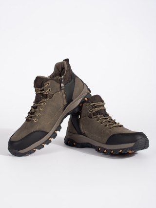 Brązowe męskie buty trekkingowe-trapery - 45