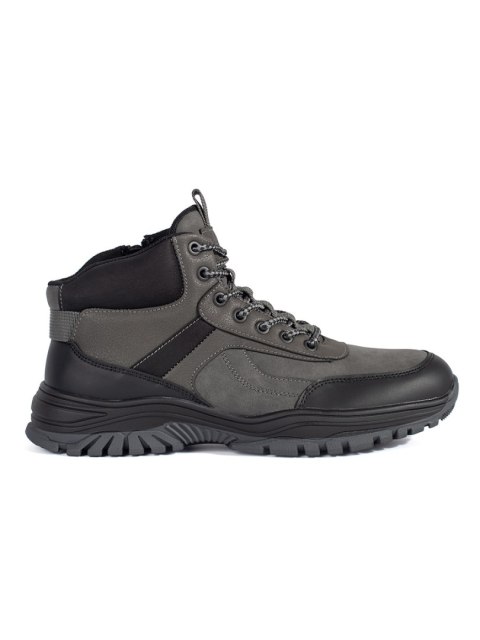 Męskie szare zimowe buty trekkingowe - 41 Męskie szare zimowe buty trekkingowe - 41