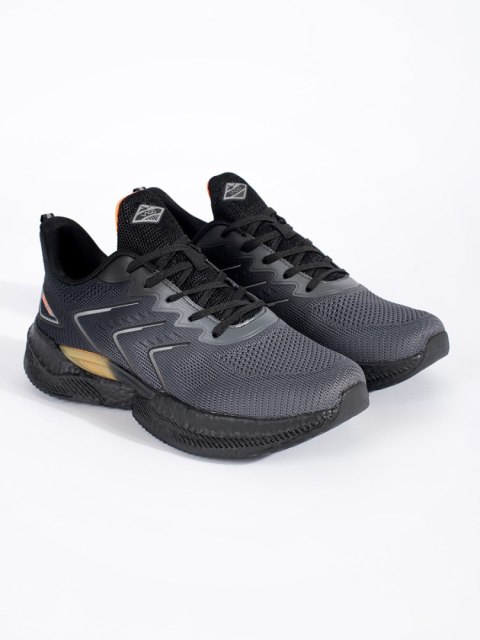 Czarno-szare lekkie buty sportowe sznurowane - 37 Czarno-szare lekkie buty sportowe sznurowane - 37