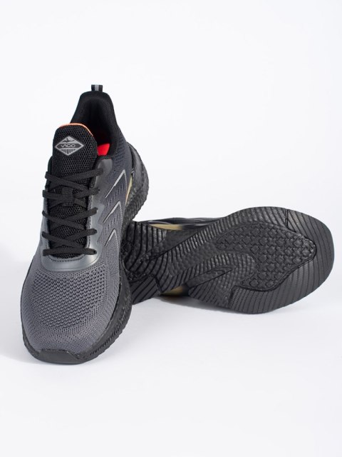 Czarno-szare lekkie buty sportowe sznurowane - 37 Czarno-szare lekkie buty sportowe sznurowane - 37