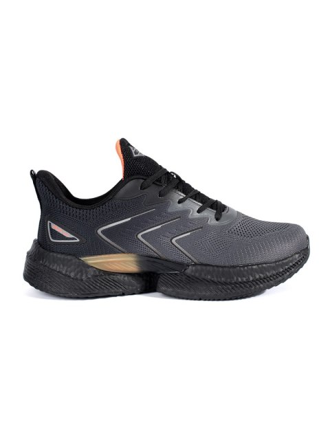 Czarno-szare lekkie buty sportowe sznurowane - 37 Czarno-szare lekkie buty sportowe sznurowane - 37