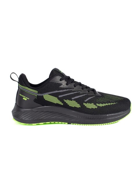 Czarno-zielone męskie siatkowe buty sportowe - 45 Czarno-zielone męskie siatkowe buty sportowe - 45