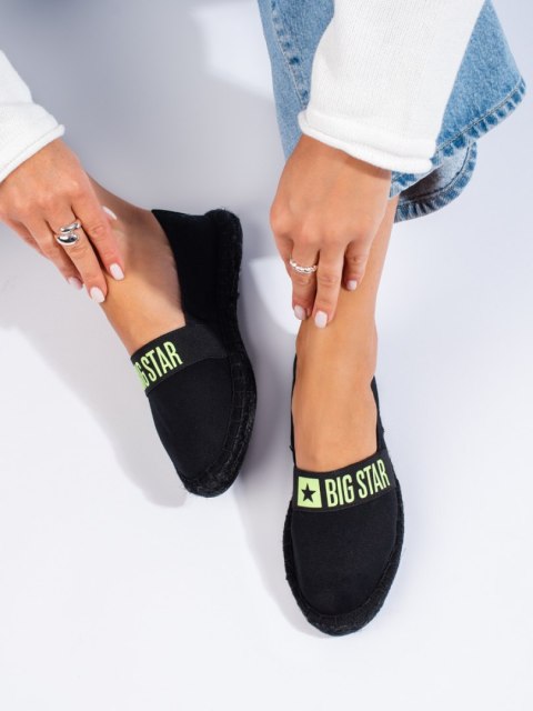 Czarne espadryle damskie BIG STAR HH274473 - 38 Czarne espadryle damskie BIG STAR HH274473 - 38