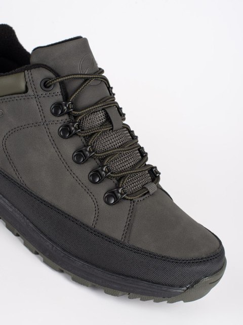 Zielone wiązane męskie buty trekkingowe - 45 Zielone wiązane męskie buty trekkingowe - 45
