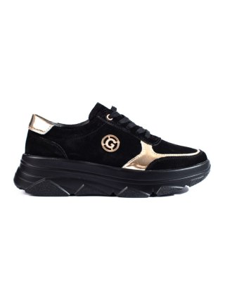 Wygodne skórzane sneakersy damskie - 36