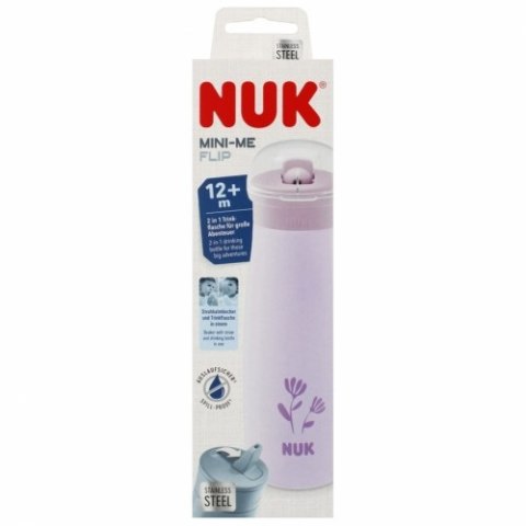 NUK 225329 Kubek ze stali nierdzewnej 500ml Mini +12m kwiat NUK 225329 Kubek ze stali nierdzewnej 500ml Mini +12m kwiat