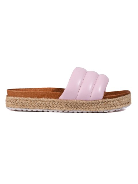 Damskie klapki espadryle na grubej podeszwie Vinceza różowe - 36
