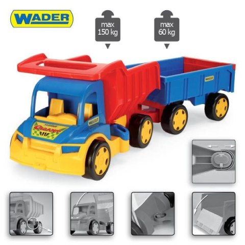 WADER 65100 Gigant - Truck Wywrotka z Przyczepą WADER 65100 Gigant - Truck Wywrotka z Przyczepą