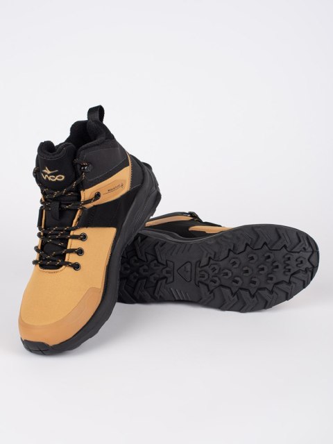 Brązowe wysokie buty męskie trekkingowe - 46 Brązowe wysokie buty męskie trekkingowe - 46