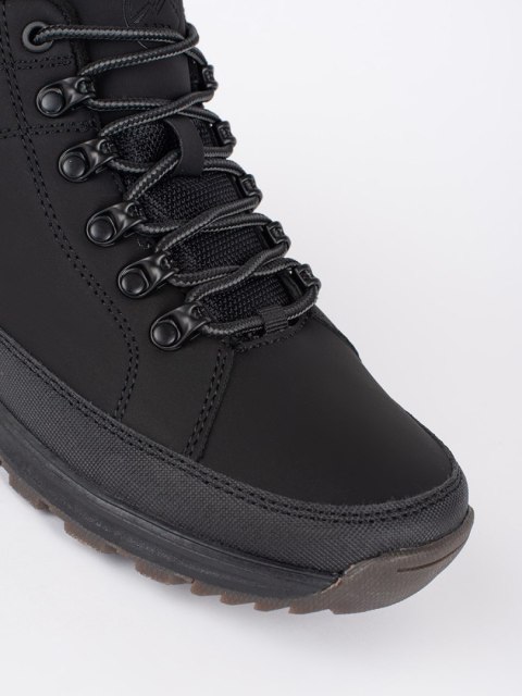 Czarne wiązane męskie buty trekkingowe - 45