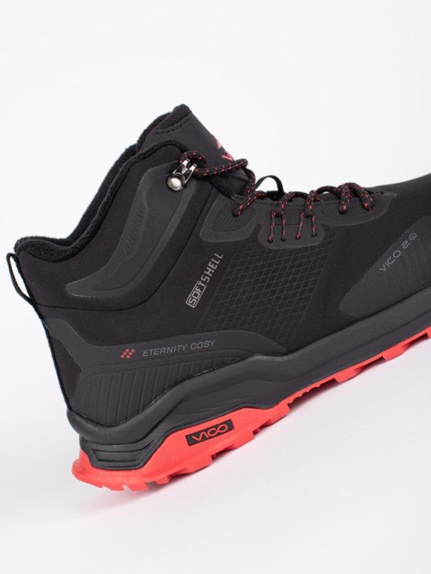 Czarno-czerwone męskie buty trekkingowe - 46