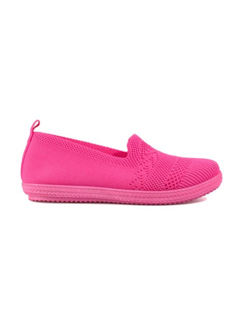 Tekstylne wsuwane trampki damskie różowe - 36 Tekstylne wsuwane trampki damskie różowe - 36