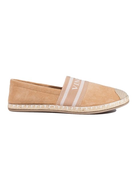 Zamszowe espadryle damskie beżowe Vinceza - 37 Zamszowe espadryle damskie beżowe Vinceza - 37