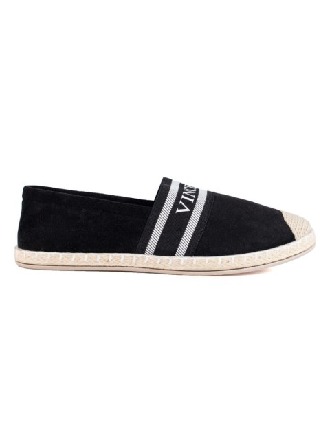 Zamszowe espadryle damskie czarne Vinceza - 36 Zamszowe espadryle damskie czarne Vinceza - 36
