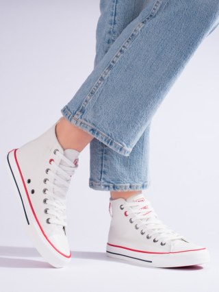 Wysokie białe trampki damskie BIG STAR JJ274132 - 38