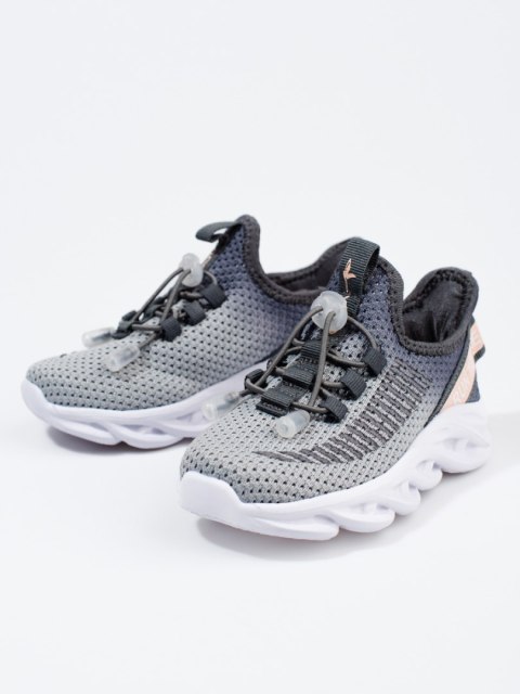 Buty sportowe dziecięce materiałowe szare - 28 Buty sportowe dziecięce materiałowe szare - 28