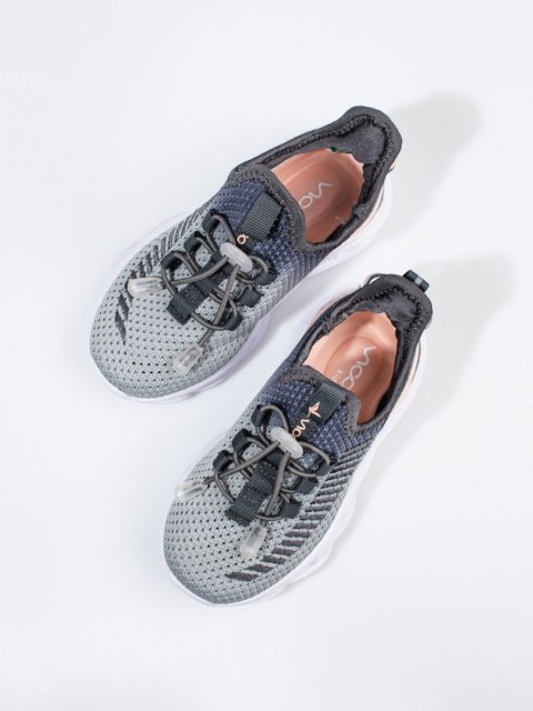 Buty sportowe dziecięce materiałowe szare - 28 Buty sportowe dziecięce materiałowe szare - 28