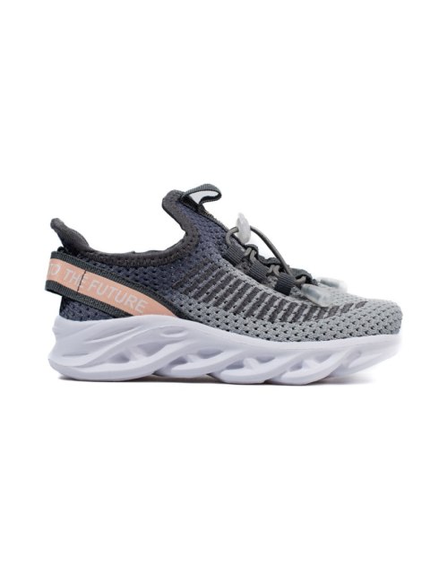 Buty sportowe dziecięce materiałowe szare - 28 Buty sportowe dziecięce materiałowe szare - 28