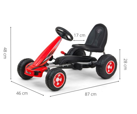 MILLY MALLY 3126 Gokart na pedały Viper Red MILLY MALLY 3126 Gokart na pedały Viper Red