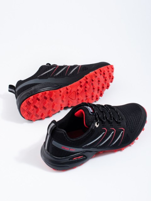Sznurowane buty sportowe męskie DK czarne - 45 Sznurowane buty sportowe męskie DK czarne - 45