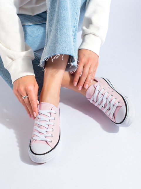 Damskie różowe trampki niskie Vico - 36 Damskie różowe trampki niskie Vico - 36
