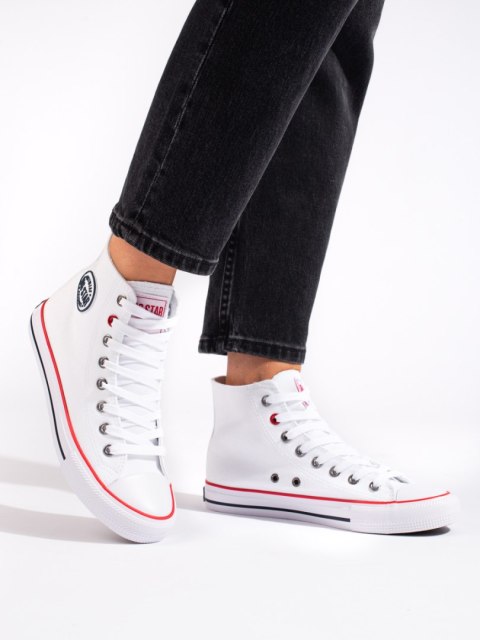 Wysokie trampki damskie białe BIG STAR T274026101 - 38 Wysokie trampki damskie białe BIG STAR T274026101 - 38