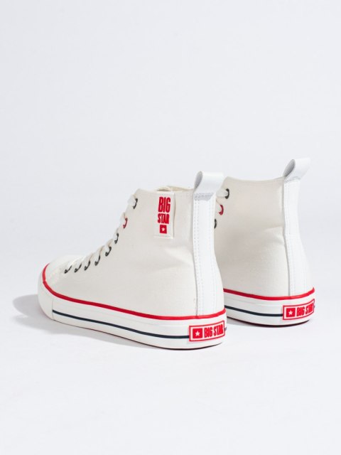 Wysokie trampki męskie białe BIG STAR JJ174066 - 42 Wysokie trampki męskie białe BIG STAR JJ174066 - 42
