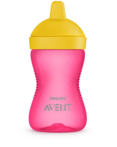 AVENT SCF804/04 Kubek twardy z odpornym na gryzienie ustnikiem 300ml 18+ różowy AVENT SCF804/04 Kubek twardy z odpornym na gryzienie ustnikiem 300ml 18+ różowy