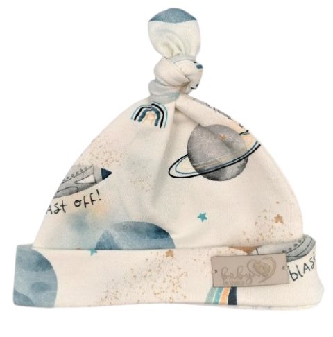 BABY 01087 Czapka niemowlęca smerfetka Kosmos ecru 3-6m BABY 01087 Czapka niemowlęca smerfetka Kosmos ecru 3-6m