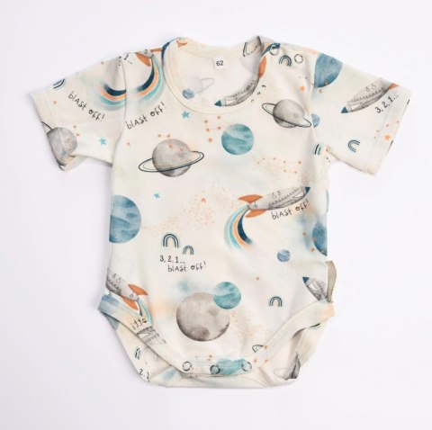 BABY 01214 Body niemowlęce kr rękaw Kosmos ecru 80/86 BABY 01214 Body niemowlęce kr rękaw Kosmos ecru 80/86