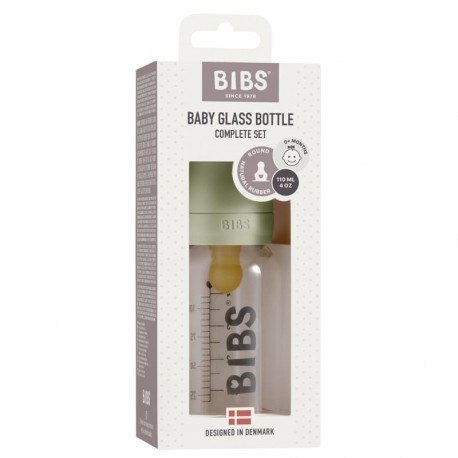 BIBS 5013250 Antykolkowa butelka szklana 110 ml Sage BIBS 5013250 Antykolkowa butelka szklana 110 ml Sage