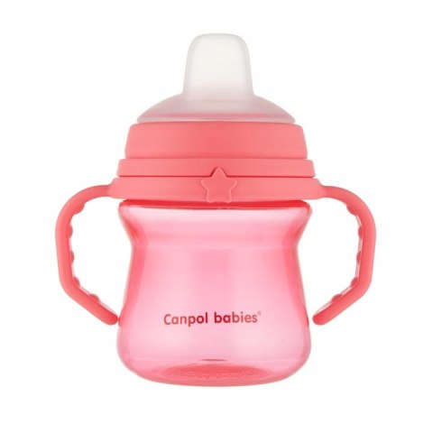 CANPOL 56/614 Kubek z silikonowym ustnikiem FirstCup 150ml pink CANPOL 56/614 Kubek z silikonowym ustnikiem FirstCup 150ml pink