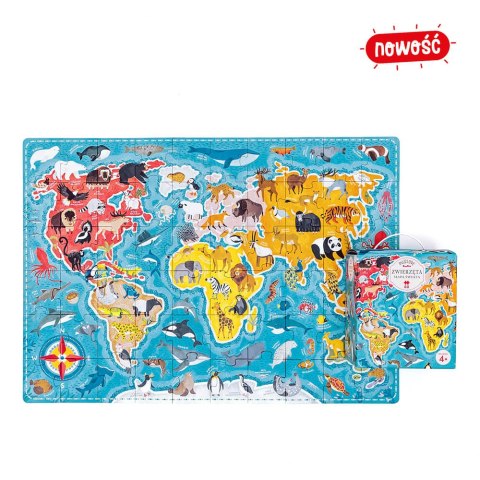 CzuCzu 7149731 Puzzle Zwierzęta Mapa Świata 4+ 60el. CzuCzu 7149731 Puzzle Zwierzęta Mapa Świata 4+ 60el.