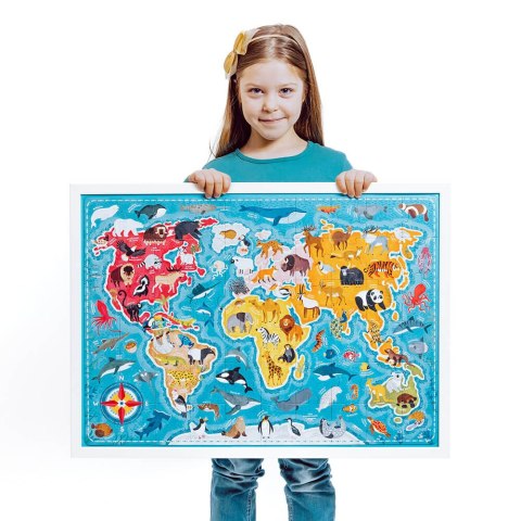 CzuCzu 7149731 Puzzle Zwierzęta Mapa Świata 4+ 60el. CzuCzu 7149731 Puzzle Zwierzęta Mapa Świata 4+ 60el.