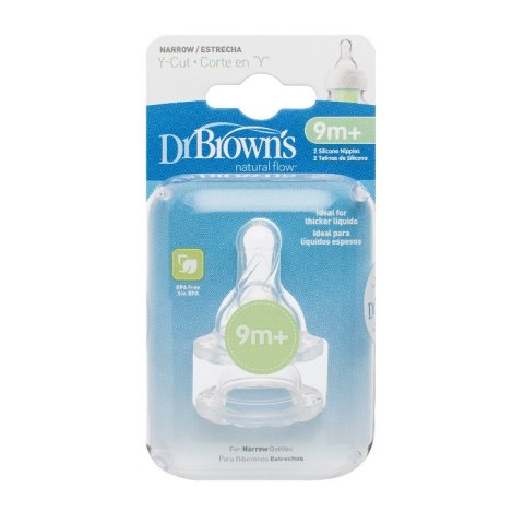 Dr.Browns 312 Smoczek silikonowy do butelki Standard poziom Y 2-pak Dr.Browns 312 Smoczek silikonowy do butelki Standard poziom Y 2-pak