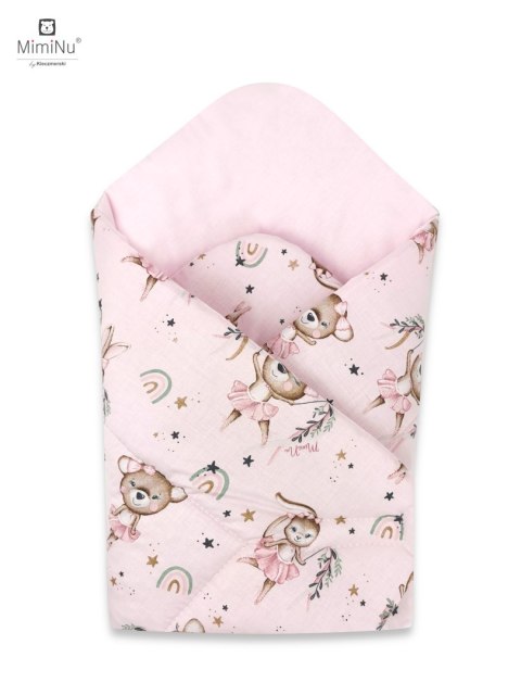 KIECZMERSKI Rożek niemowlęcy usztywniony 75x75 cm MIMINU DESIGN Little Ballerina bawełna 100% KIECZMERSKI Rożek niemowlęcy usztywniony 75x75 cm MIMINU DESIGN Little Ballerina bawełna 100%