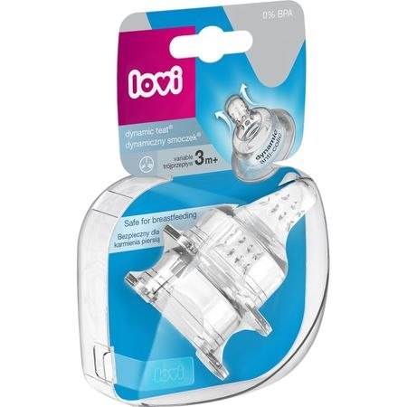 LOVI 18/754 Smoczek dynamiczny do karmienia trójprzepływ 2szt LOVI 18/754 Smoczek dynamiczny do karmienia trójprzepływ 2szt