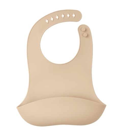 Mombella 01519 Silikonowy Śliniak z Kieszonką Light Brown Mombella 01519 Silikonowy Śliniak z Kieszonką Light Brown