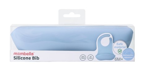 Mombella 01520 Silikonowy Śliniak z Kieszonką Light Blue Mombella 01520 Silikonowy Śliniak z Kieszonką Light Blue