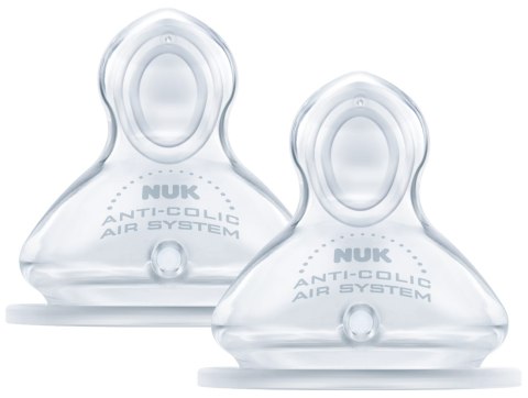 NUK 721265 FC+ Smoczek 2 M na butelkę silikonowy 2szt NUK 721265 FC+ Smoczek 2 M na butelkę silikonowy 2szt