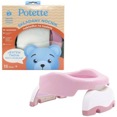POTETTE PLUS 2730B-PINK 2w1 Nocnik dla dziecka i nakładka na toaletę różowy POTETTE PLUS 2730B-PINK 2w1 Nocnik dla dziecka i nakładka na toaletę różowy