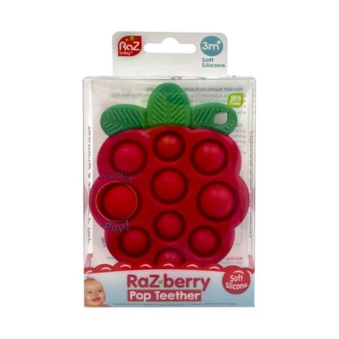 RAZBABY 009-POP-RT Pop it gryzak silikonowy Soczysta Malina-zabawka sensoryczna dla niemowląt RAZBABY 009-POP-RT Pop it gryzak silikonowy Soczysta Malina-zabawka sensoryczna dla niemowląt