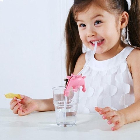 SMILY MIA Zestaw słomek Dinozaur pink SMILY MIA Zestaw słomek Dinozaur pink